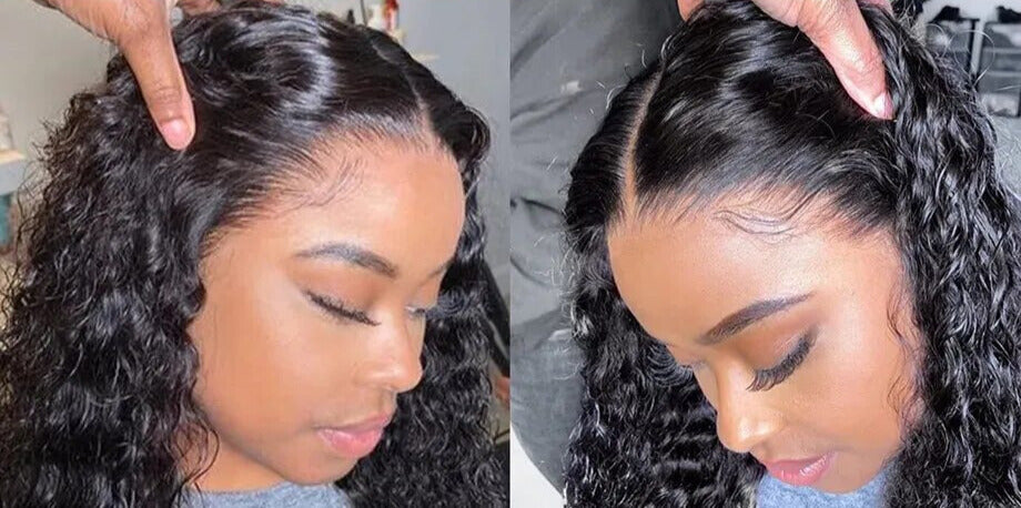 Deep Wave Frontal Wig 13x4 13x6 Hd Transparent Lace Frontal Wig Pre Plucked Remy 28 30 Inch Curly Lace Front Human Hair Wigs