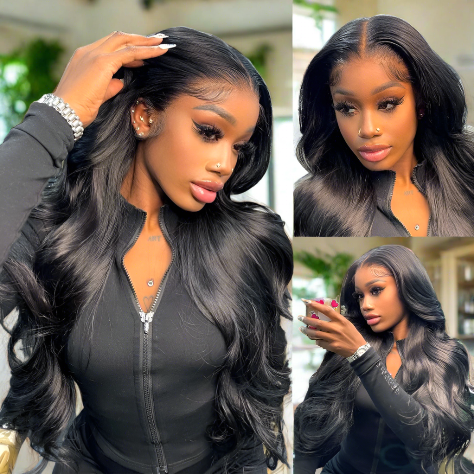 30Inch Hd Transparent Body Wave Lace Front Human Hair Wig