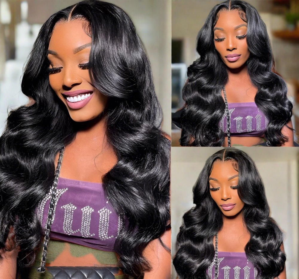 30Inch  Hd Transparent Body Wave Lace Front Human Hair Wig