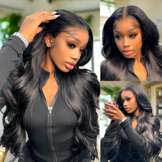 30Inch  Hd Transparent Body Wave Lace Front Human Hair Wig