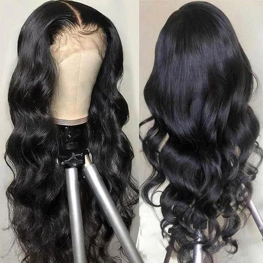 Hd Transparent Lace Frontal Wig 30Inch Body Wave Lace Front Human Hair Wig