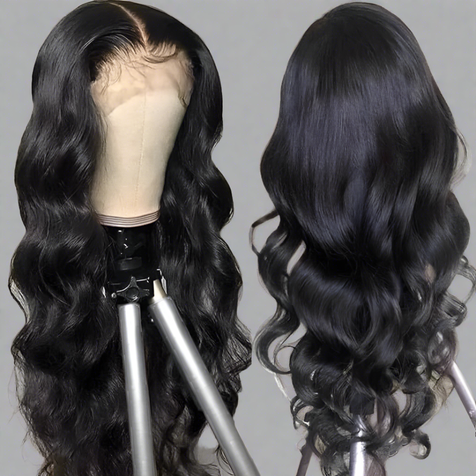 30Inch  Hd Transparent Body Wave Lace Front Human Hair Wig